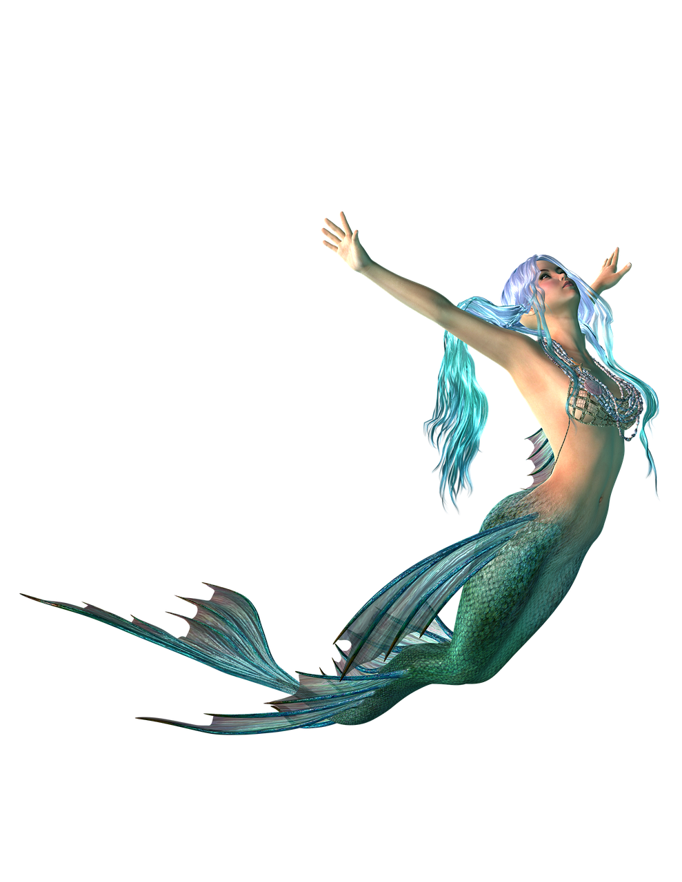 Detail Transparent Mermaid Nomer 28