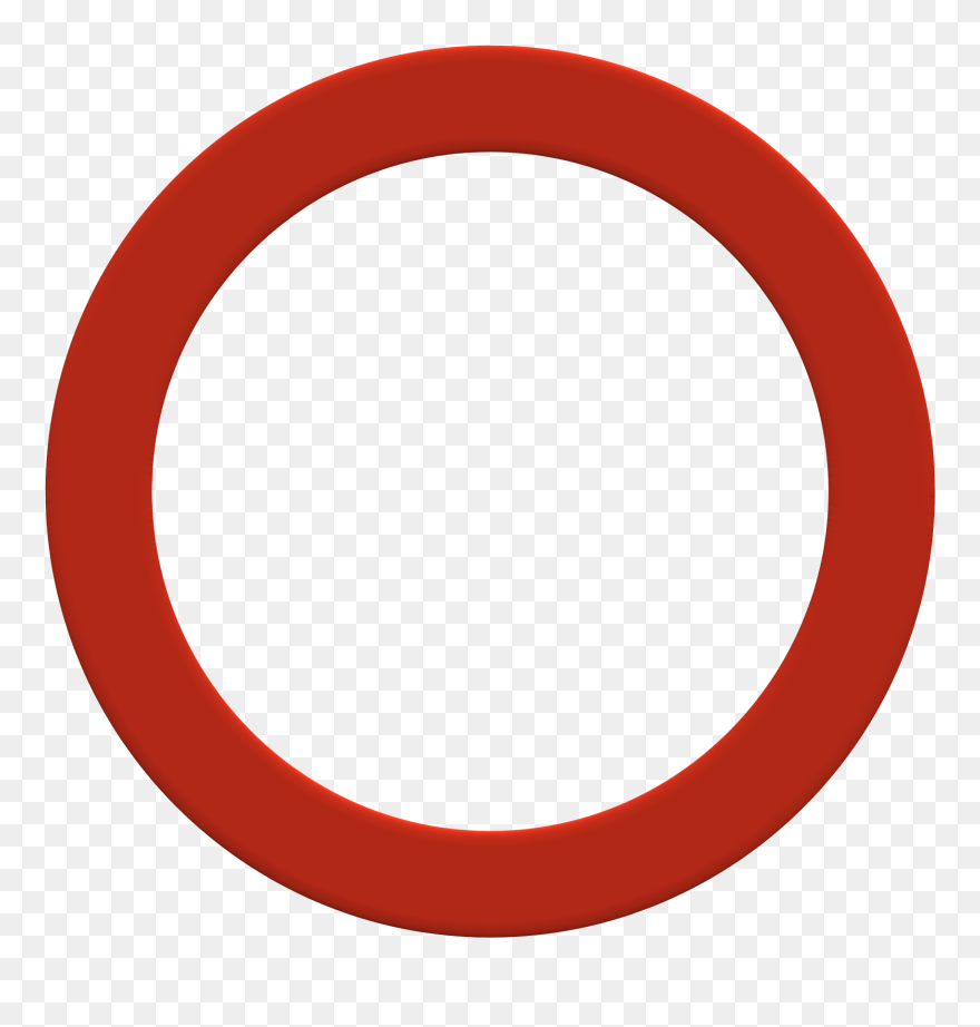Detail Transparent Red Circle Nomer 9
