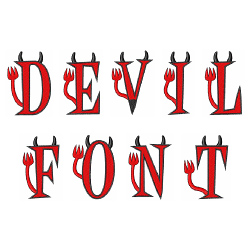 Devil Schriftart - KibrisPDR