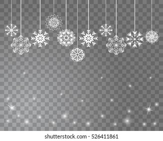 Detail Transparent Snowflake Background Nomer 26