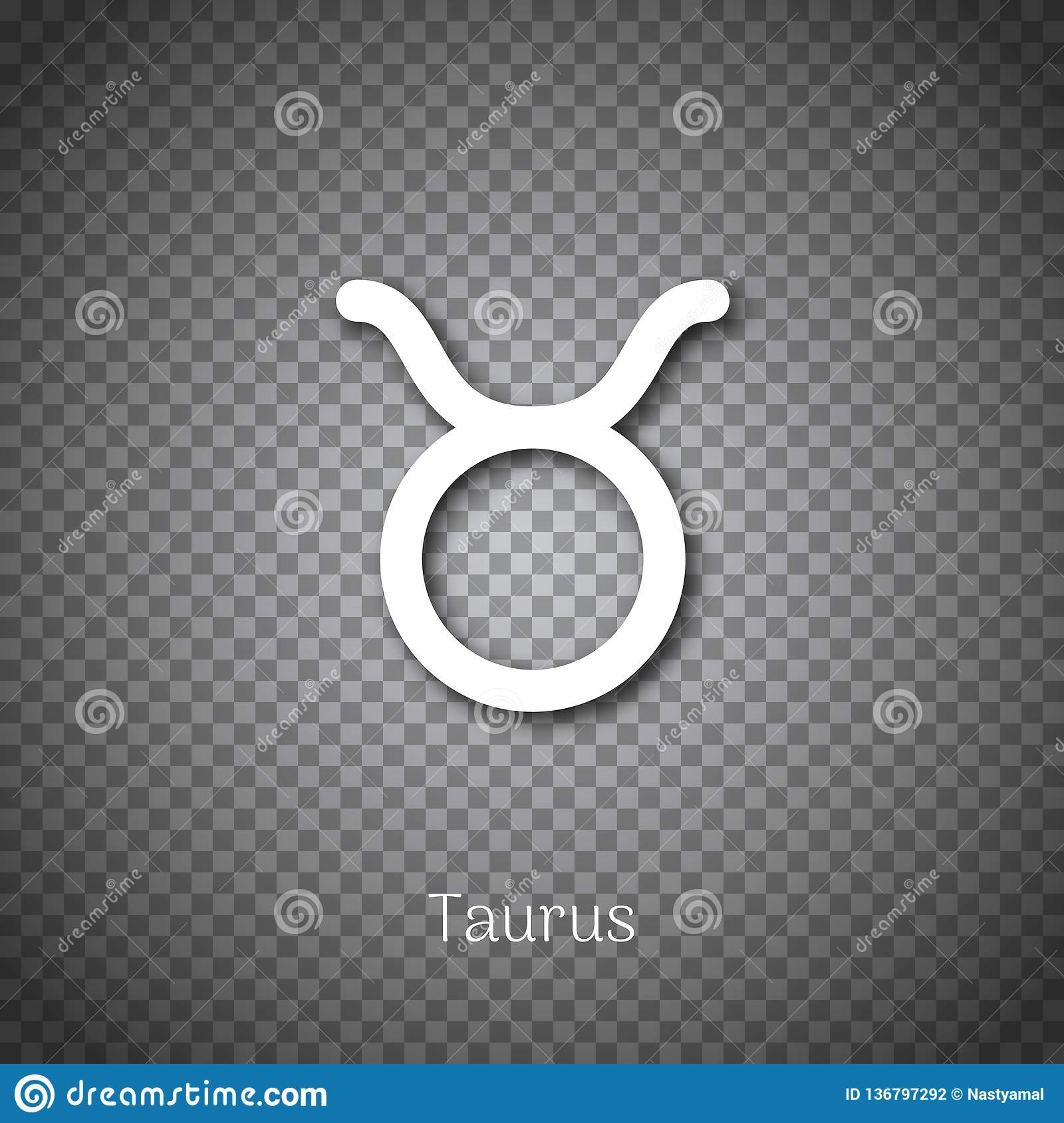 Detail Transparent Taurus Symbol Nomer 22