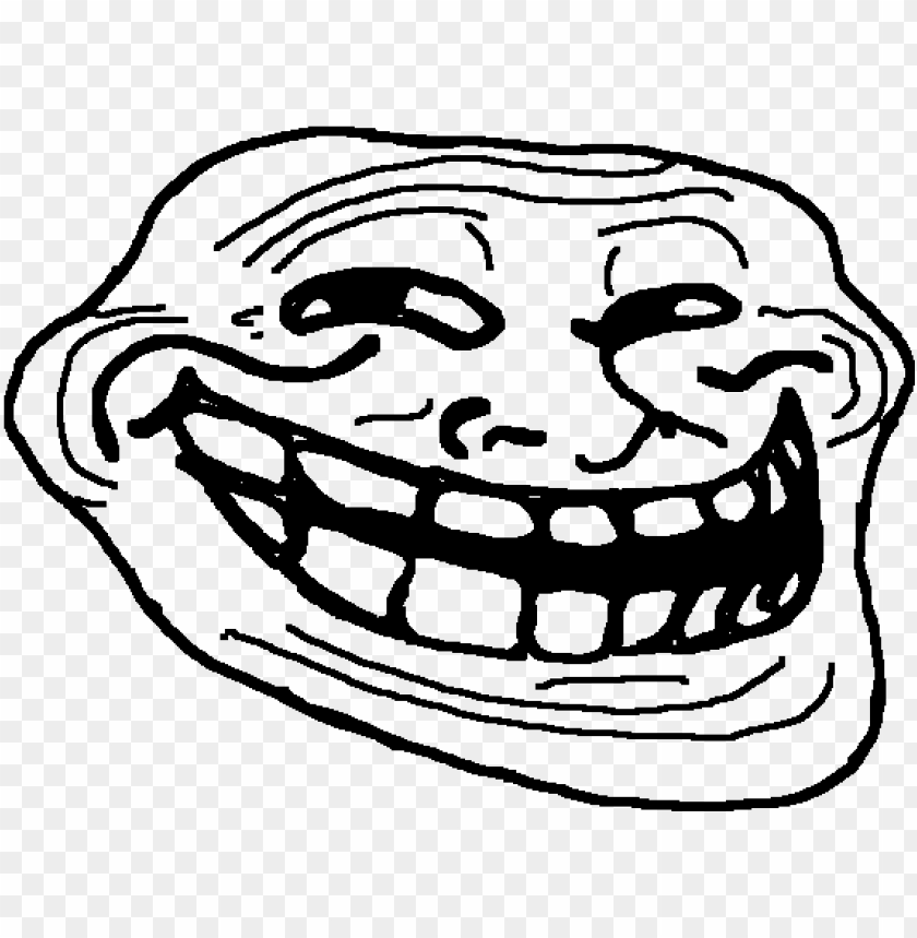 Detail Transparent Troll Face Nomer 9