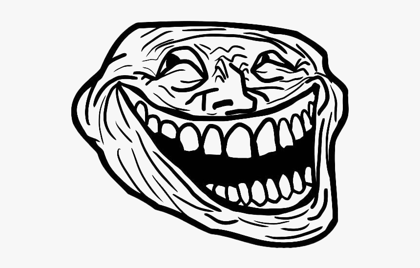 Detail Transparent Troll Face Nomer 22