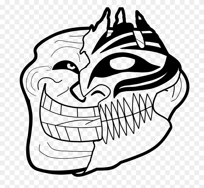 Detail Transparent Troll Face Nomer 38