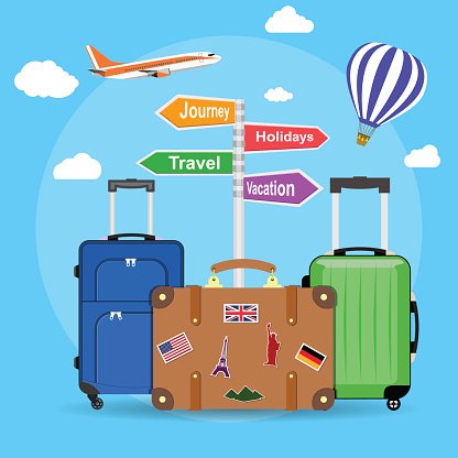 Detail Travel Bag Clipart Nomer 27