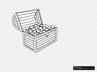 Detail Treasure Chest Clipart Black And White Nomer 19