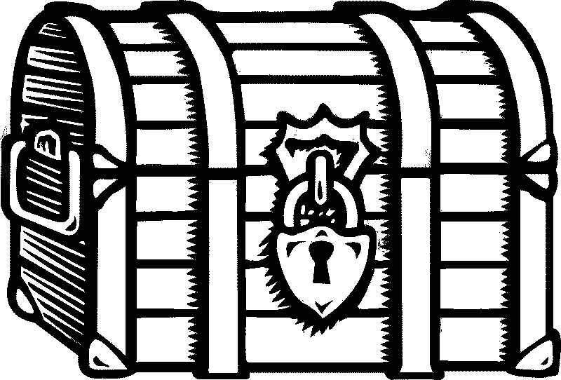 Detail Treasure Chest Clipart Black And White Nomer 26