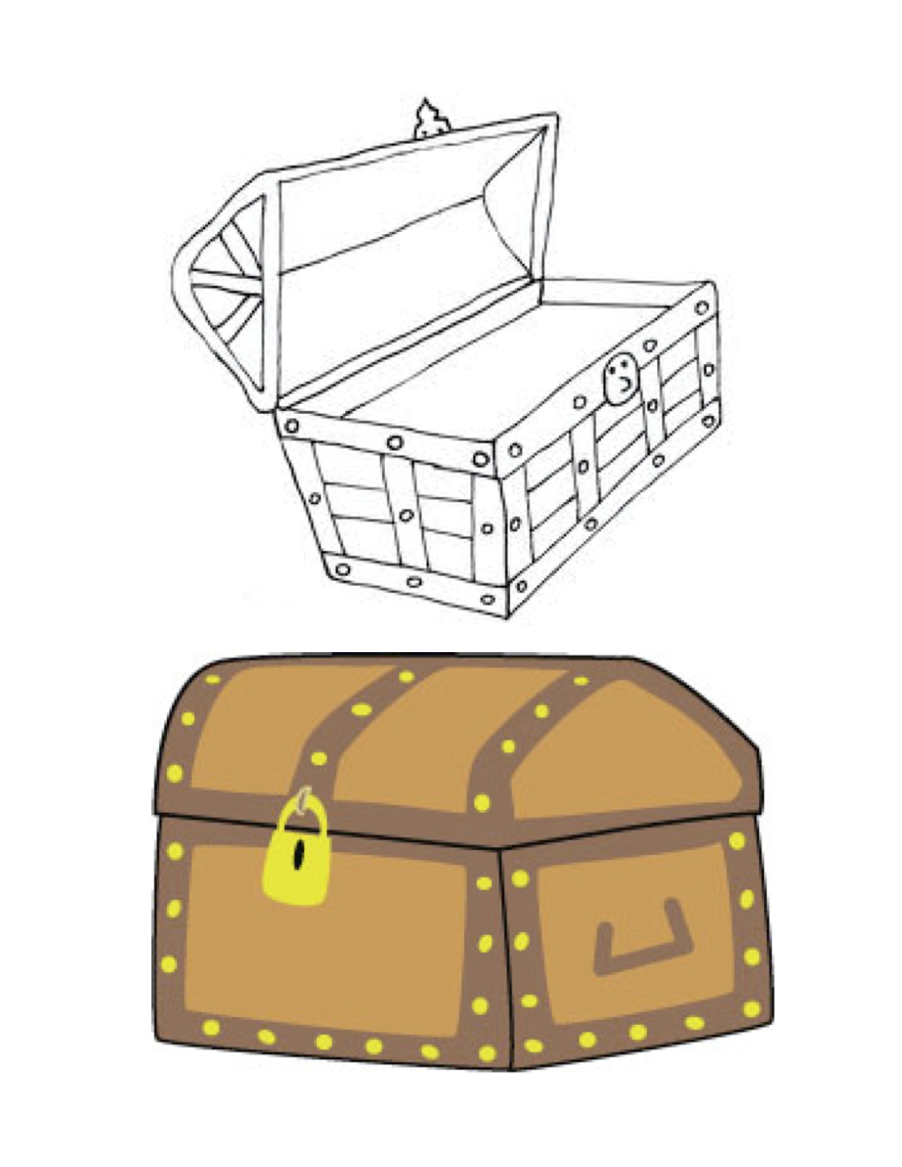 Detail Treasure Chest Clipart Black And White Nomer 35