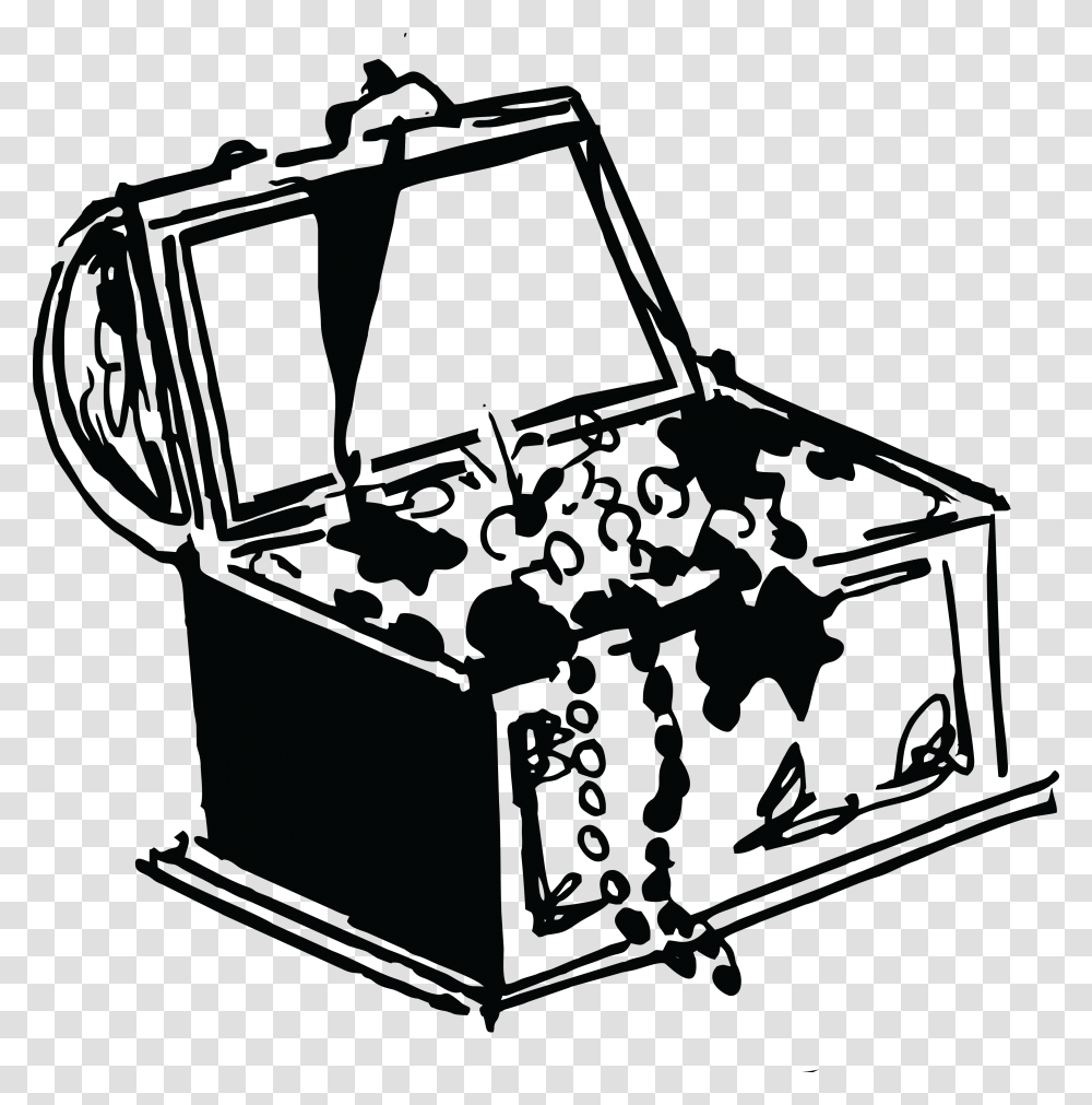 Detail Treasure Chest Clipart Black And White Nomer 40