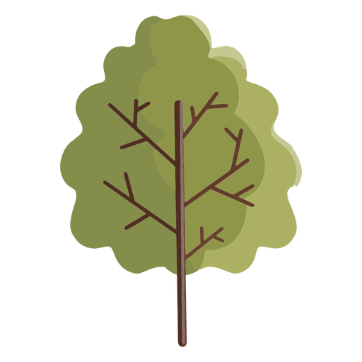 Detail Tree Flat Design Png Nomer 14