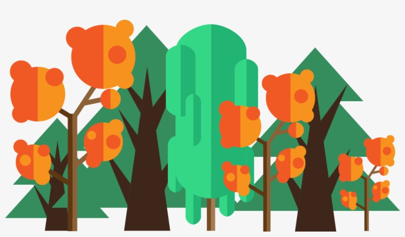 Detail Tree Flat Design Png Nomer 34