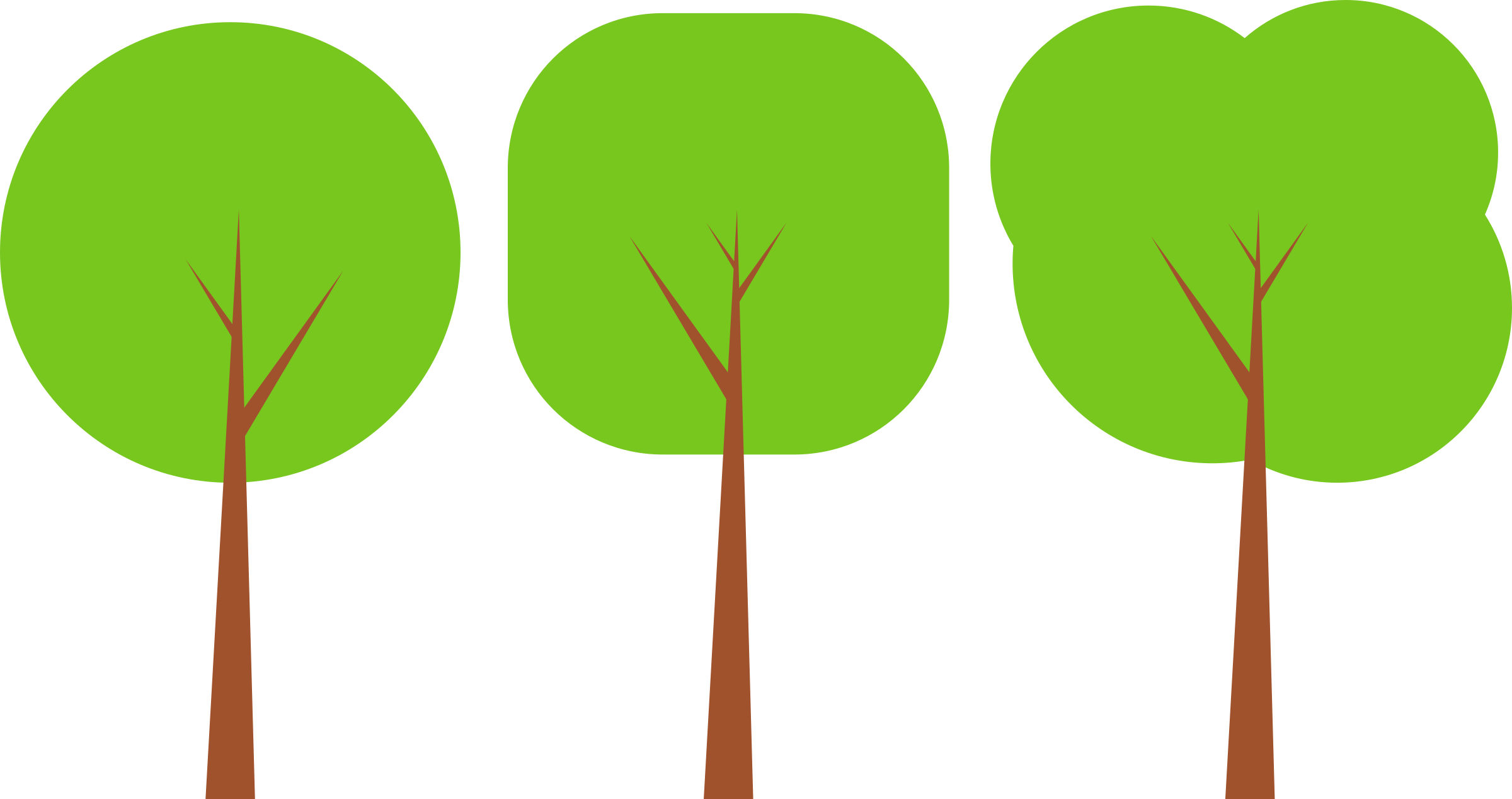 Detail Tree Flat Design Png Nomer 10