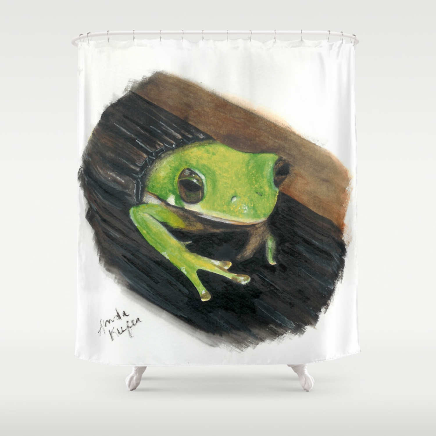 Detail Tree Frog Shower Curtains Nomer 25