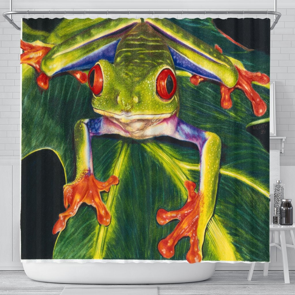 Detail Tree Frog Shower Curtains Nomer 43