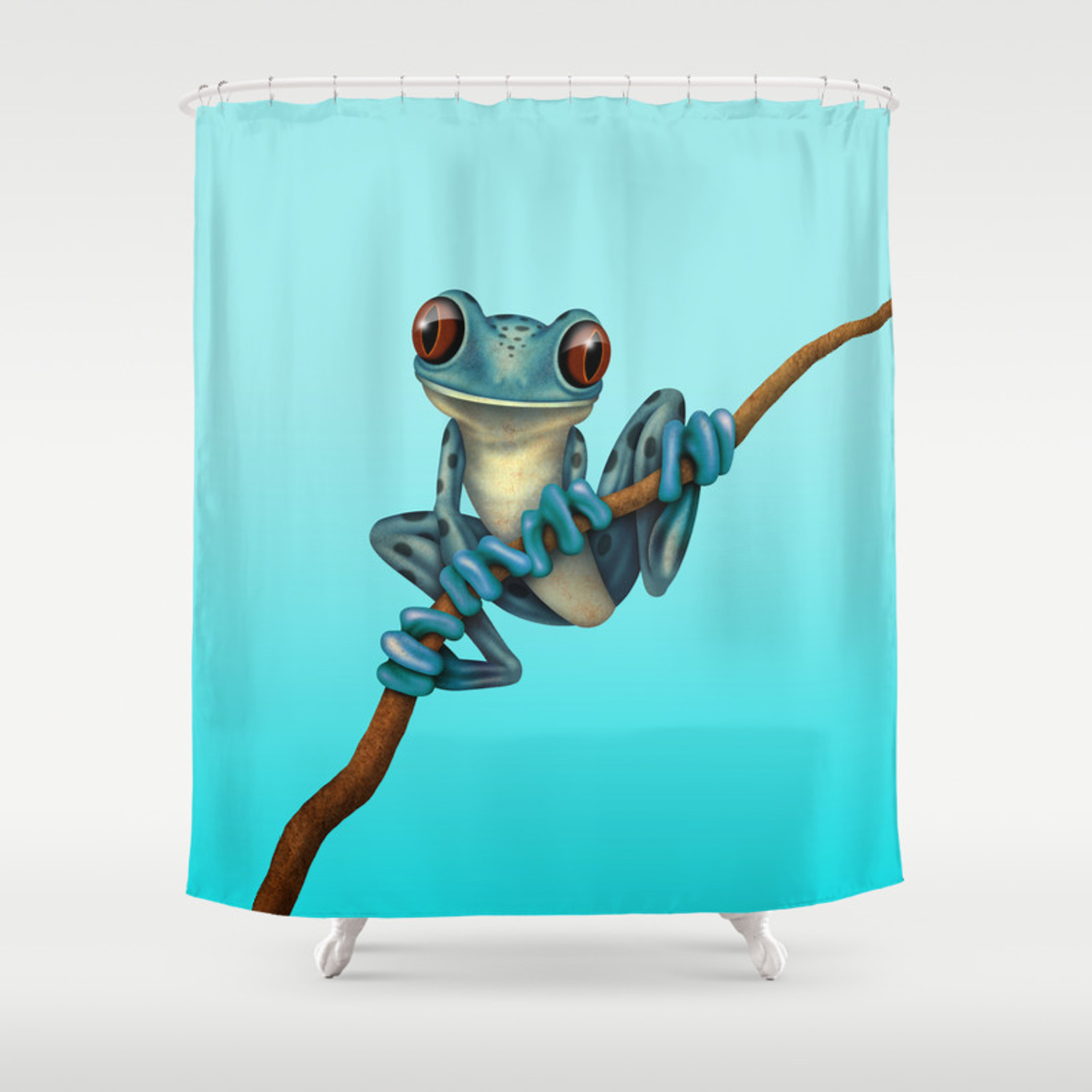 Detail Tree Frog Shower Curtains Nomer 6