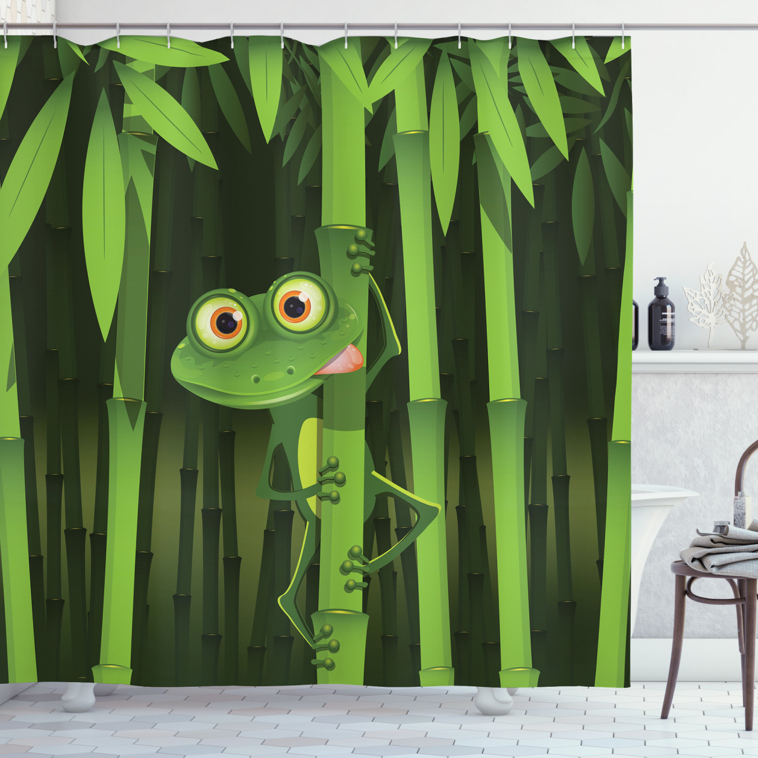 Detail Tree Frog Shower Curtains Nomer 56