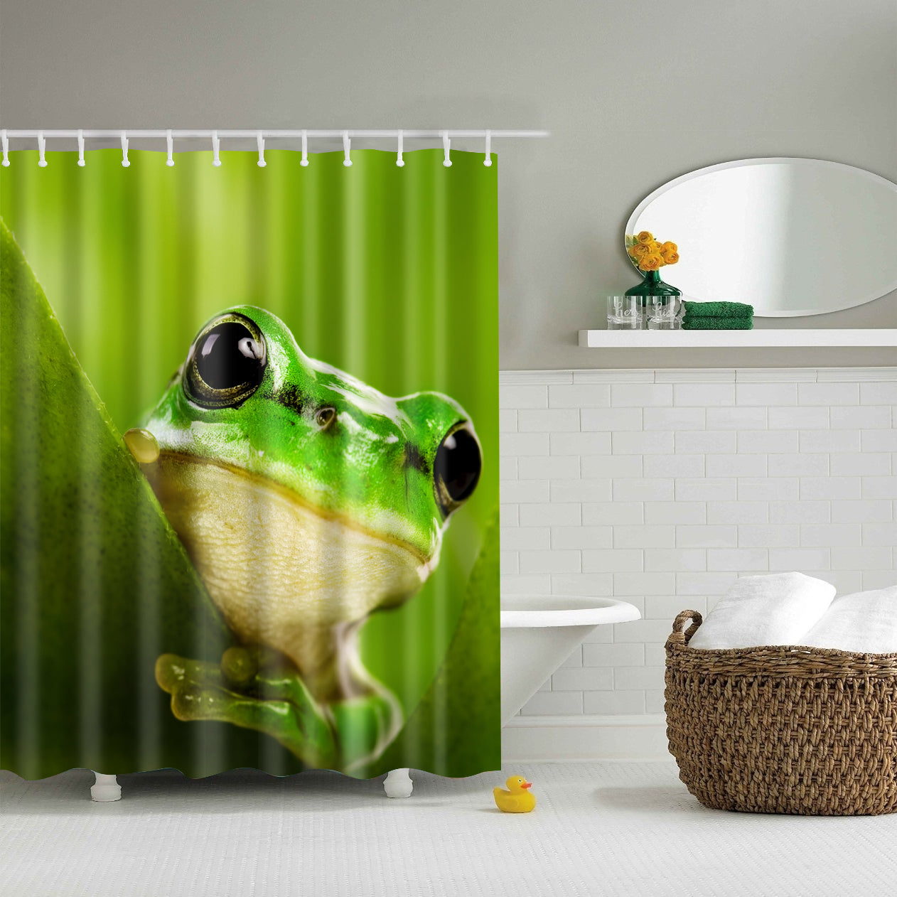 Detail Tree Frog Shower Curtains Nomer 59