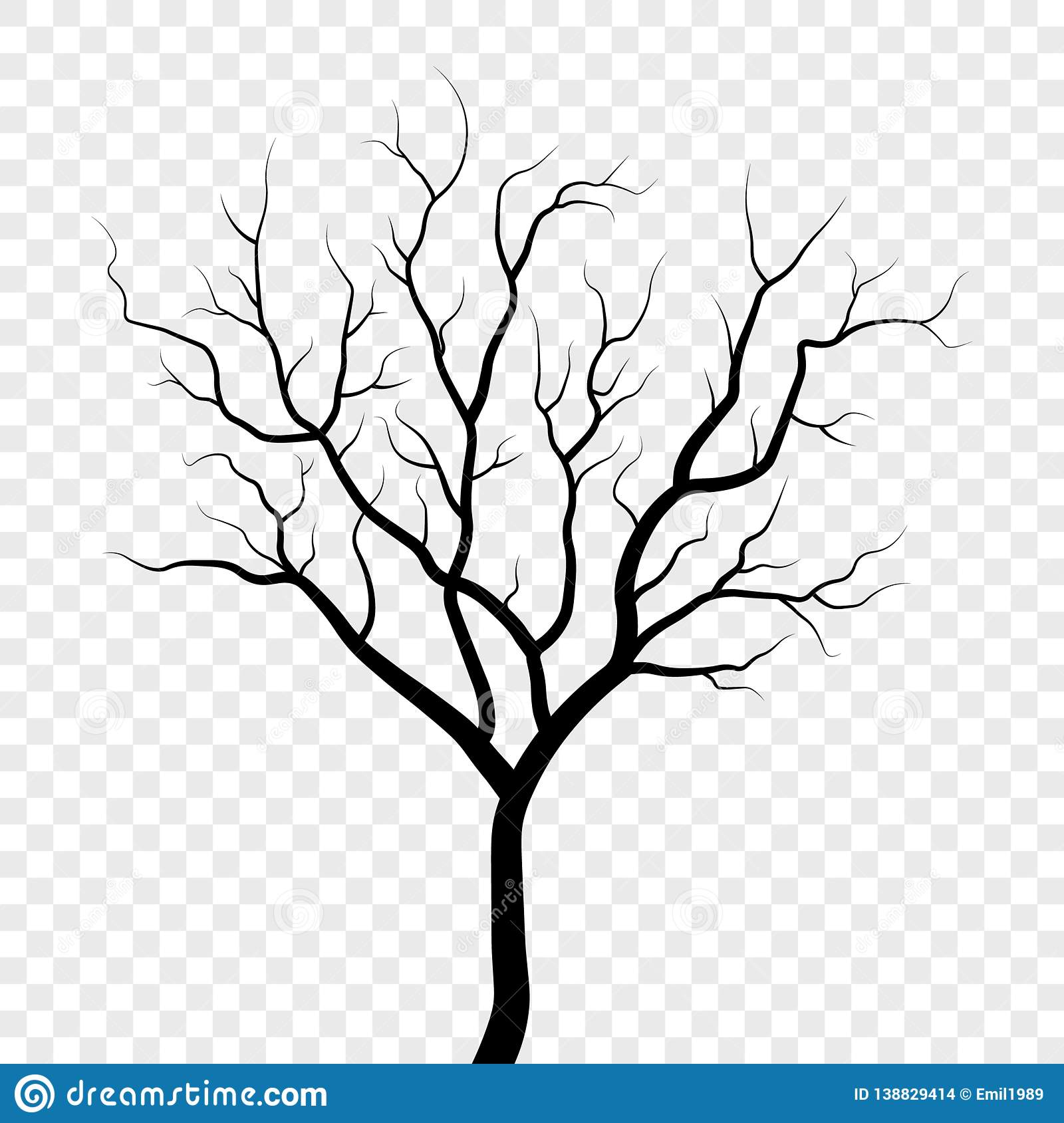 Detail Tree Silhouette Transparent Background Nomer 12