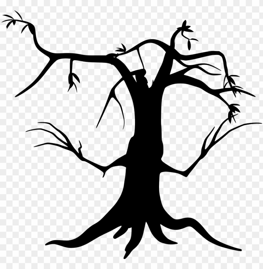 Detail Tree Silhouette Transparent Background Nomer 29