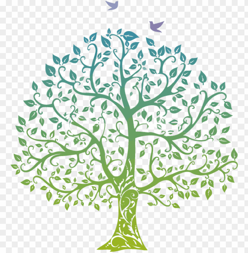 Detail Tree Vector Transparent Background Nomer 6
