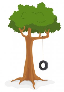 Detail Tree With Tire Swing Clipart Nomer 12