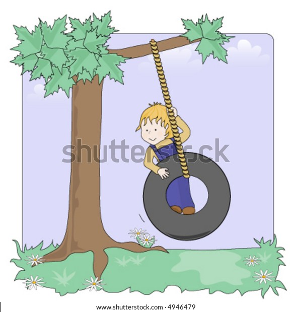Detail Tree With Tire Swing Clipart Nomer 40