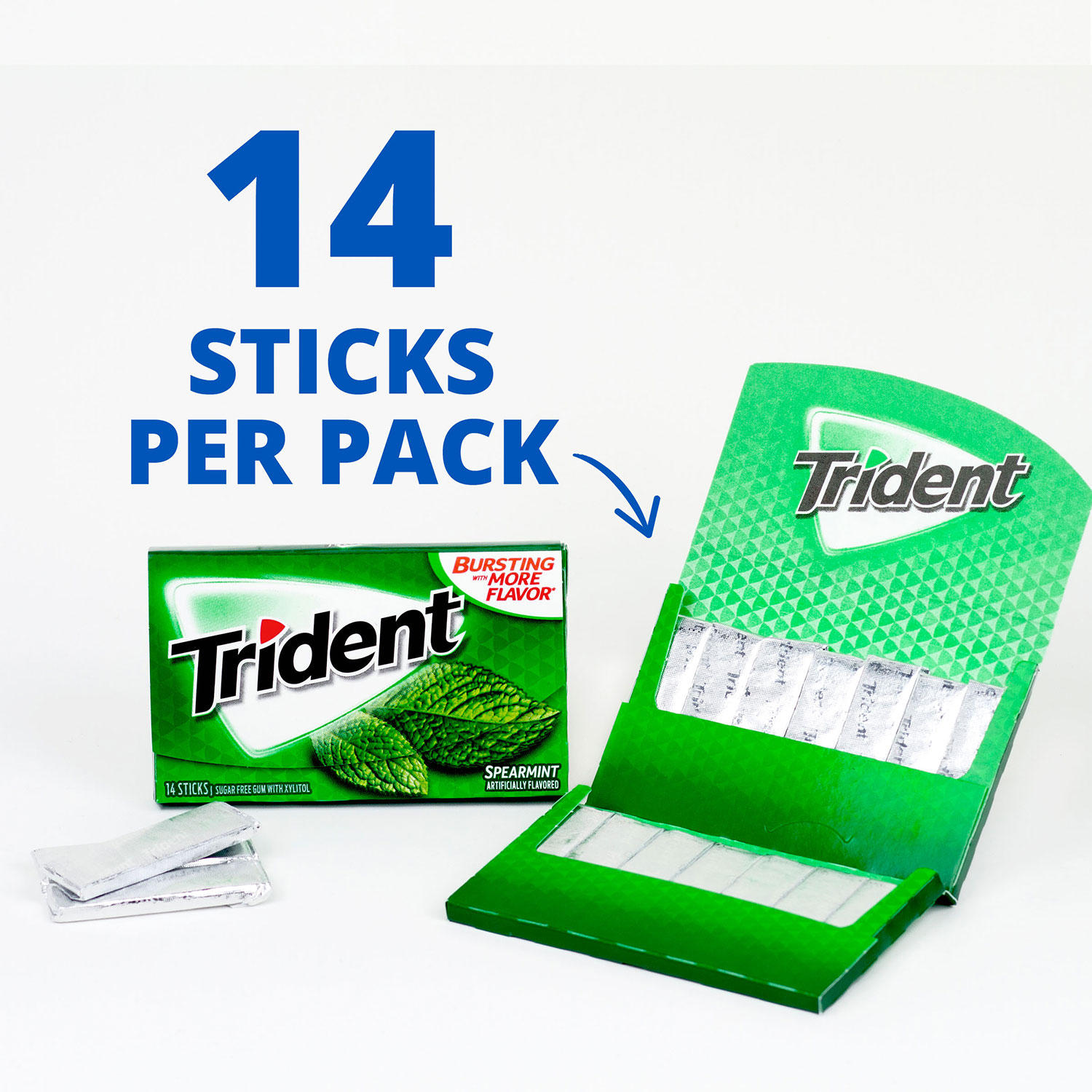 Detail Trident Gum Peppermint Nomer 17