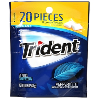 Detail Trident Gum Peppermint Nomer 36