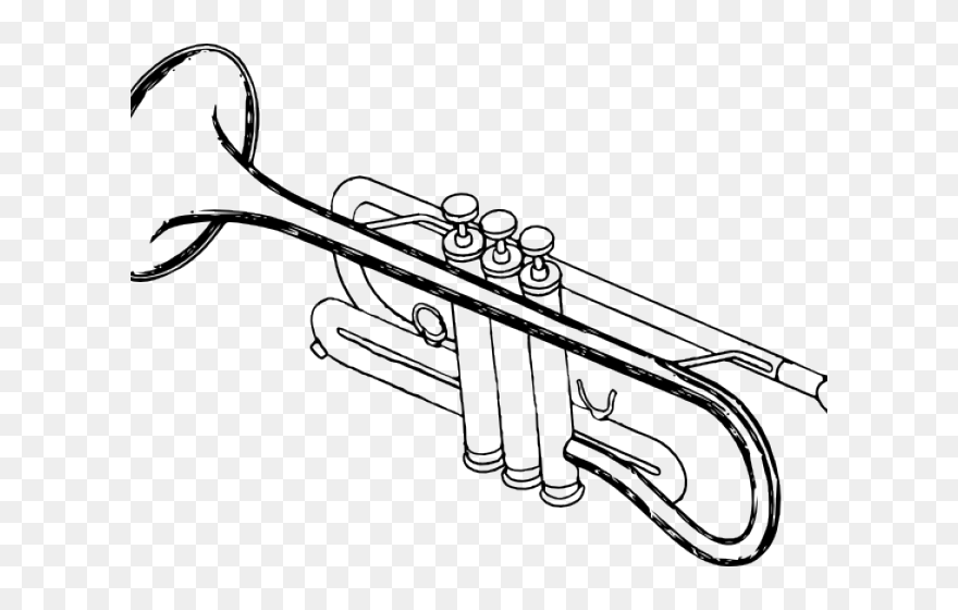 Detail Trombone Clipart Black And White Nomer 8