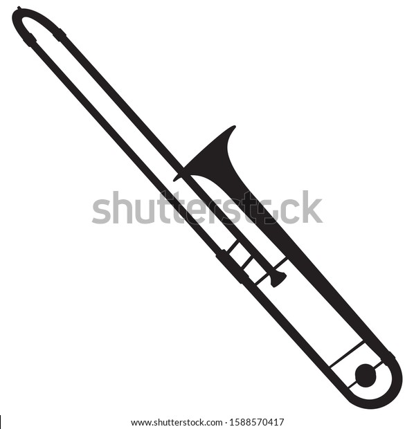 Detail Trombone Clipart Black And White Nomer 28