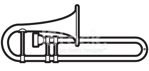 Detail Trombone Clipart Black And White Nomer 29