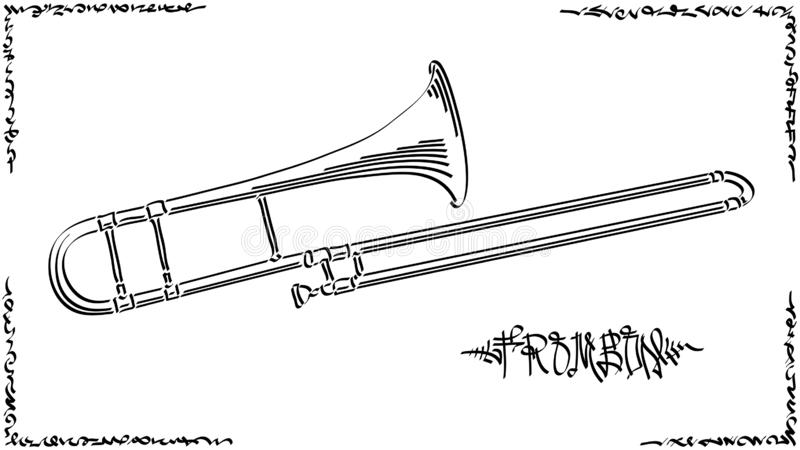 Detail Trombone Clipart Black And White Nomer 33