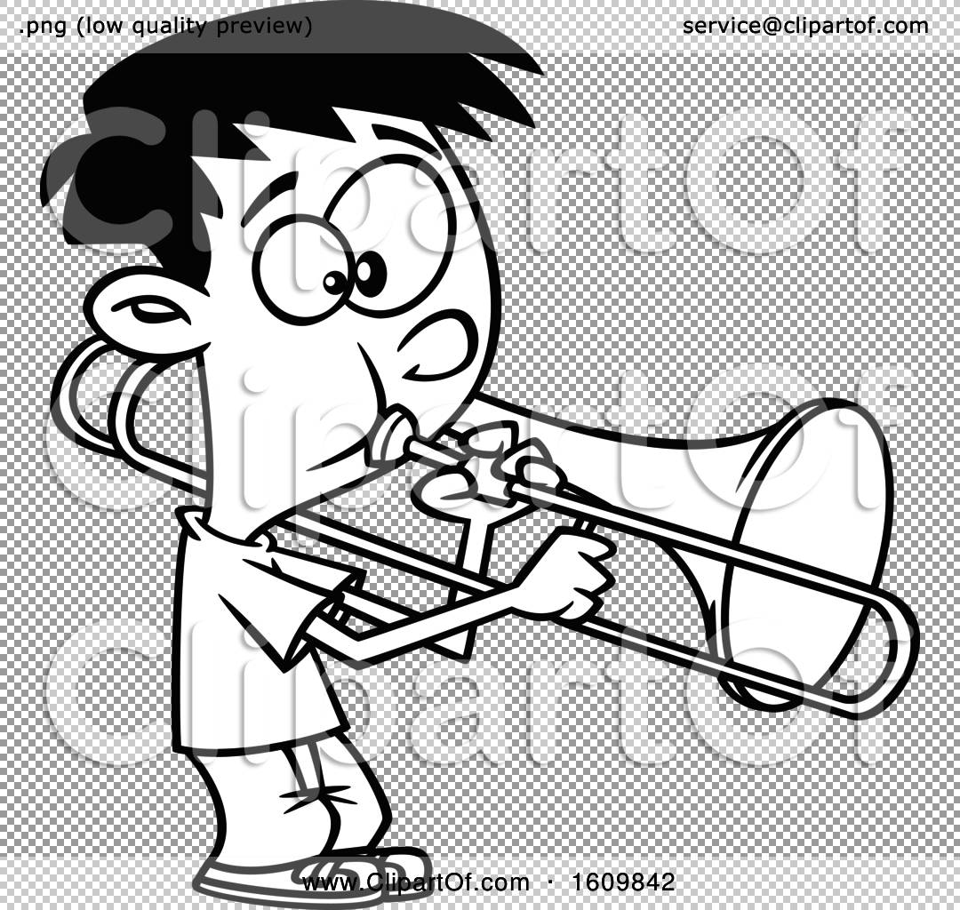 Detail Trombone Clipart Black And White Nomer 37