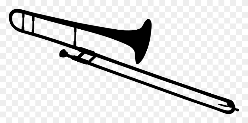 Detail Trombone Clipart Black And White Nomer 6