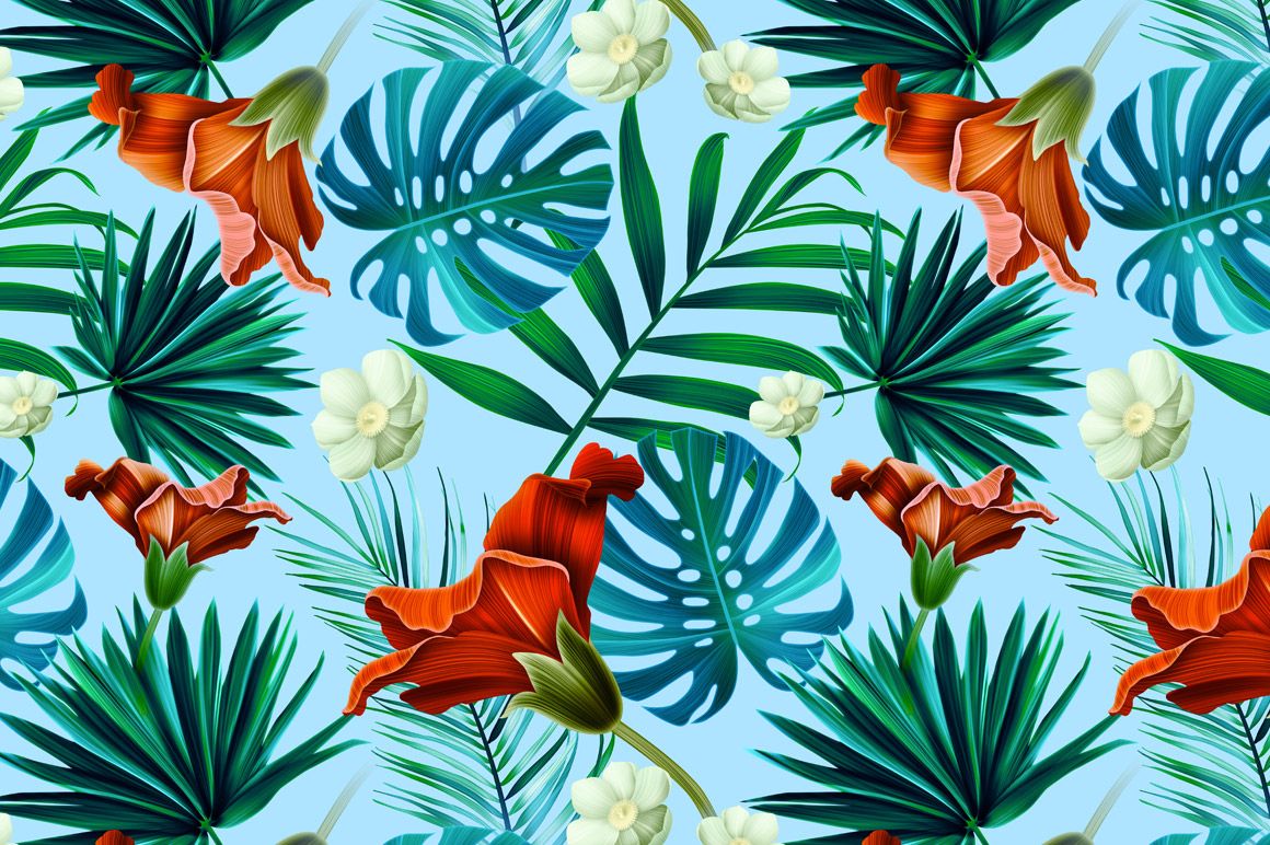 Detail Tropical Pattern Hd Nomer 2
