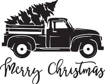 Detail Truck With Christmas Tree Clipart Black And White Nomer 2