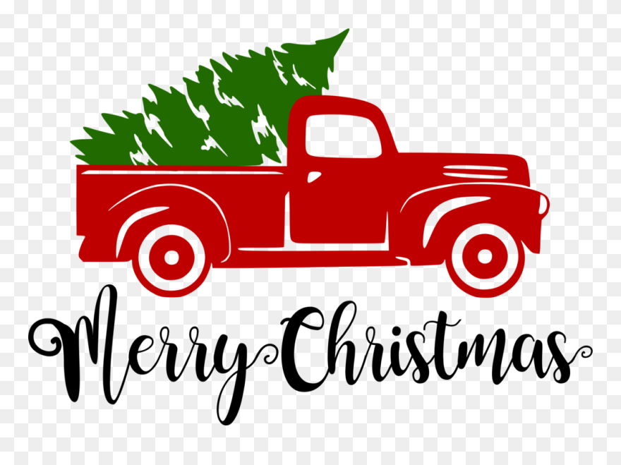 Detail Truck With Christmas Tree Clipart Black And White Nomer 16