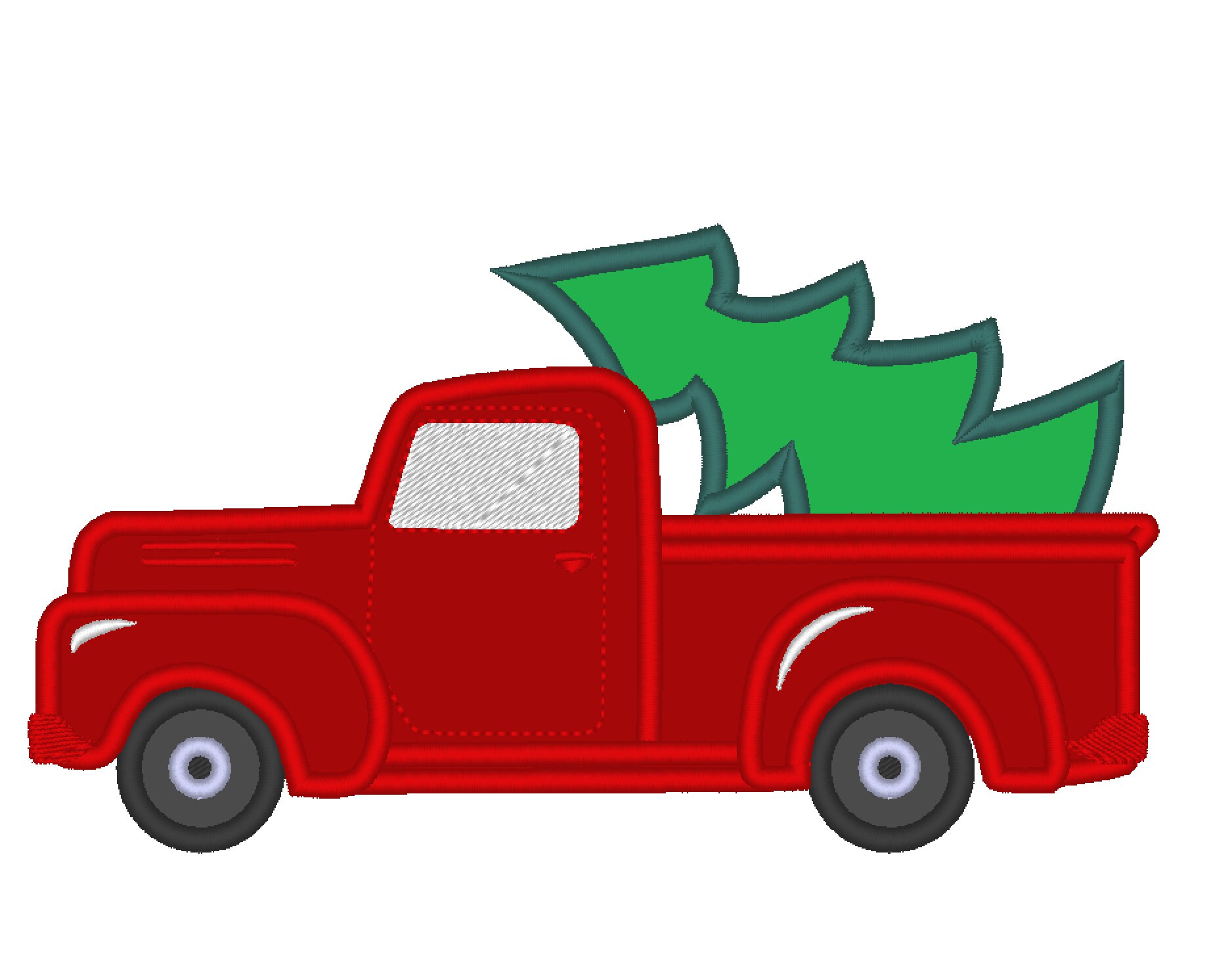 Detail Truck With Christmas Tree Clipart Black And White Nomer 51