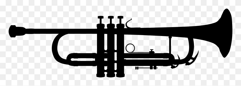 Detail Trumpet Black And White Clipart Nomer 18