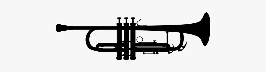 Detail Trumpet Black And White Clipart Nomer 19