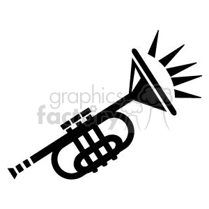 Detail Trumpet Black And White Clipart Nomer 24