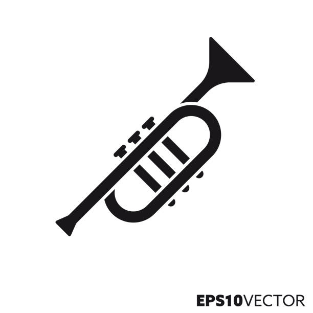 Detail Trumpet Black And White Clipart Nomer 38