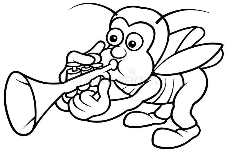 Detail Trumpet Black And White Clipart Nomer 39