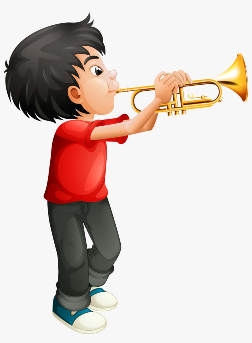 Detail Trumpet Black And White Clipart Nomer 44