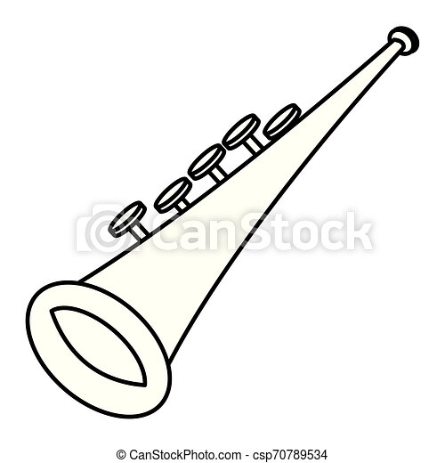 Detail Trumpet Black And White Clipart Nomer 45