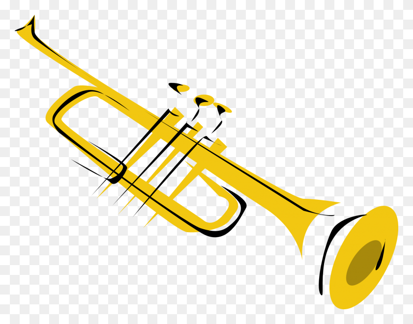 Detail Trumpet Black And White Clipart Nomer 46