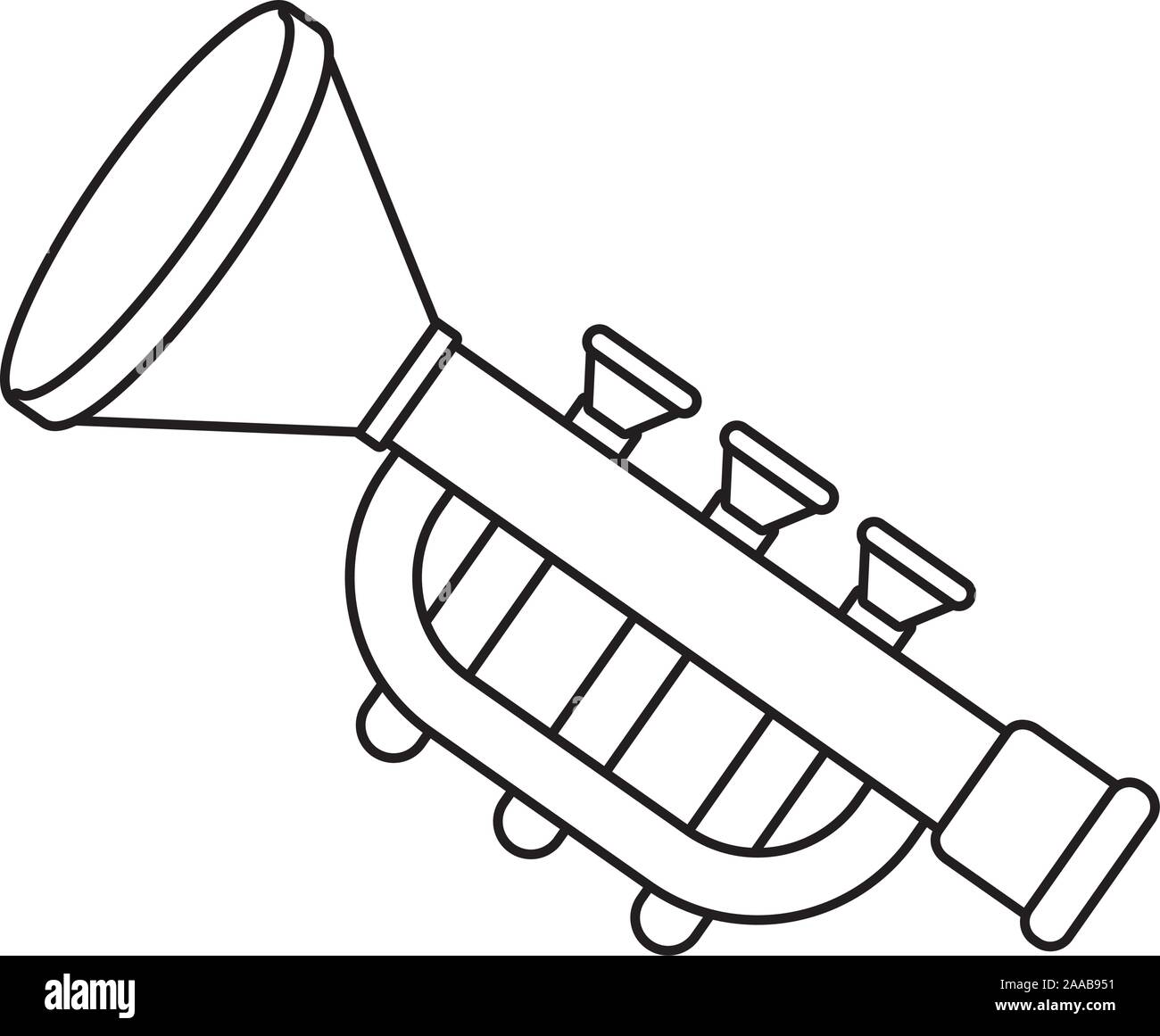 Detail Trumpet Black And White Clipart Nomer 47