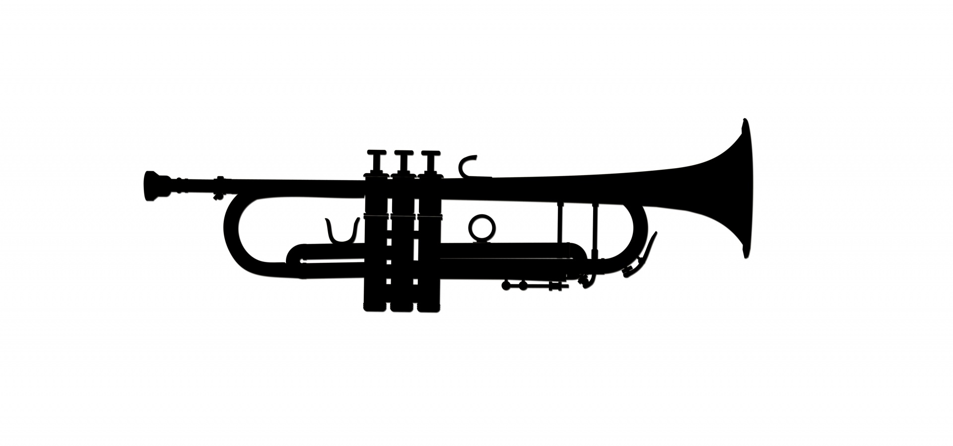 Detail Trumpet Black And White Clipart Nomer 49