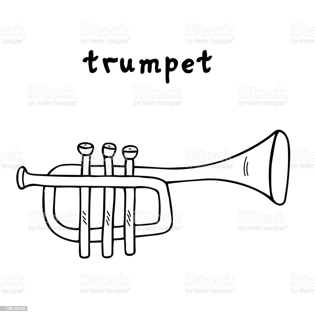 Detail Trumpet Clipart Black And White Nomer 39