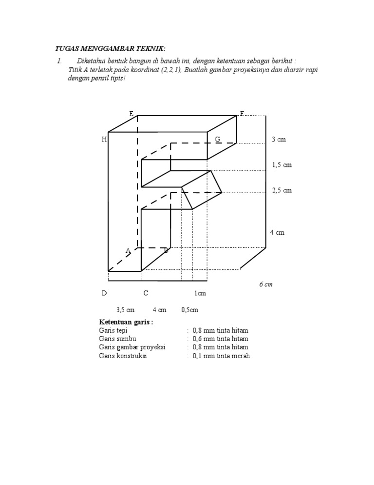 Detail Tugas Gambar Teknik Nomer 7